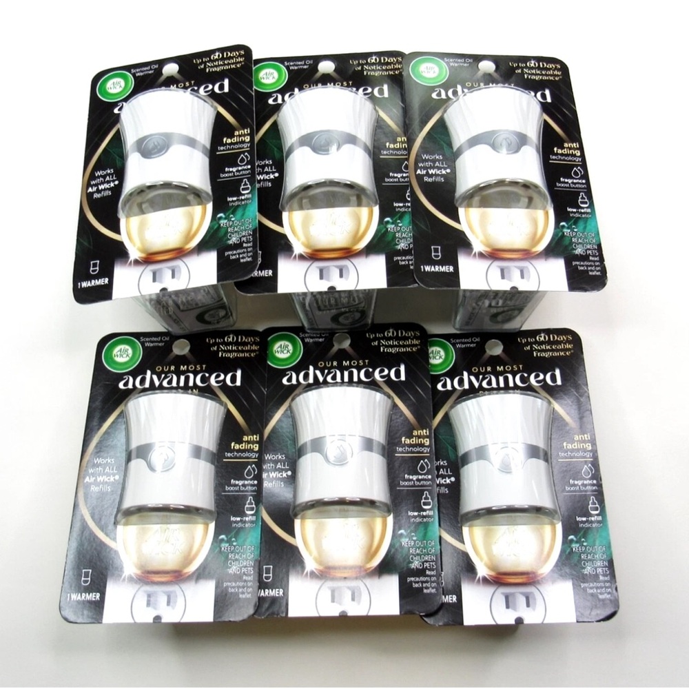 Air Wick Advanced Plug In Warmer Lot of 6 Scented Oil Home Fragrance Bundle NWT